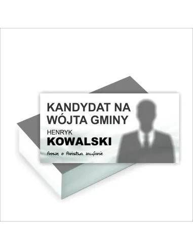 Wizytówki Wyborcze Gotowy Projekt 100 sztuk Wybory Wójta