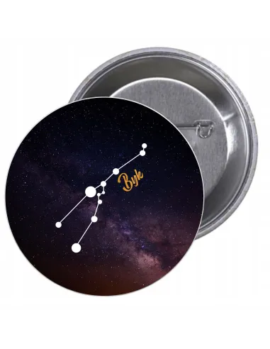 Przypinki Buttony Znak Zodiaku Byk Znaczki Badziki Grafiką