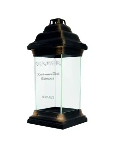 Znicz Szklany z Grawerem Kapliczka Taty Personalizowany