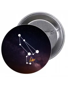 Przypinki Buttony Znak Zodiaku Lew Znaczki Badziki Grafiką