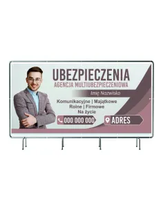 Baner z Nadrukiem Reklamowy 100x50 cm Siatce Mesh Gotowy