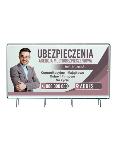Baner z Nadrukiem Reklamowy 100x50 cm Siatce Mesh Gotowy