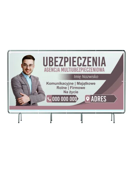 Baner z Nadrukiem Reklamowy 100x50 cm Siatce Mesh Gotowy
