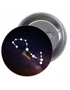 Przypinki Buttony Znak Zodiaku Skorpion Znaczki Badziki