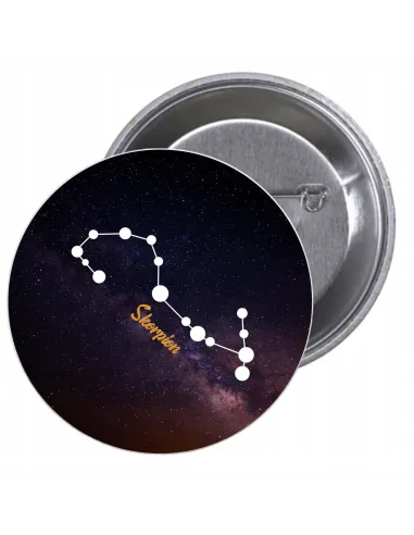 Przypinki Buttony Znak Zodiaku Skorpion Znaczki Badziki