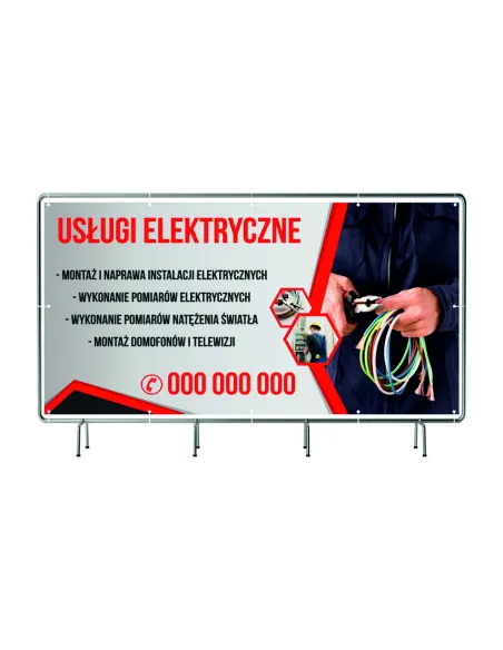 Baner Reklamowy Siatce Mesh 100x50 Gotowy Projekt Usługi