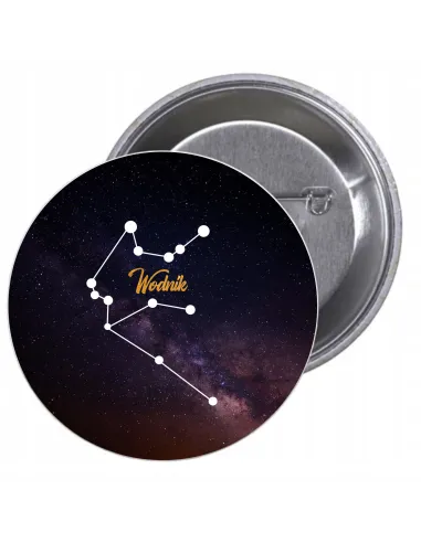 Przypinki Buttony Znak Zodiaku Wodnik Znaczki Badziki