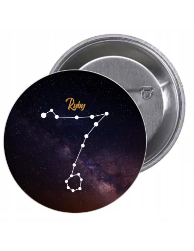 Przypinki Buttony Znak Zodiaku Ryby Znaczki Badziki