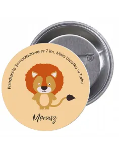 Przypinki Buttony Przedszkole Imię Lew Znaczki Badziki