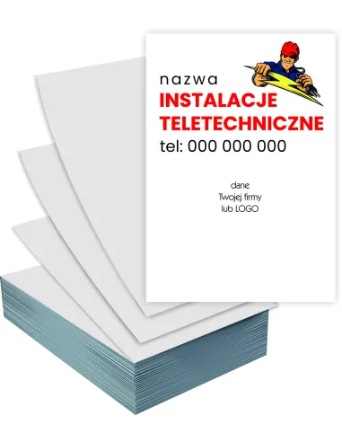 Ulotki A6 5000 szt Instalacje Teletechniczne Reklamowe +