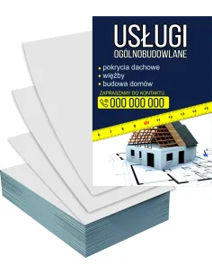 Ulotki A6 5000 szt Reklamowe Usługi Ogólnobudowlane +