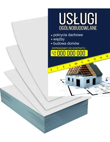 Ulotki A6 5000 szt Reklamowe Usługi Ogólnobudowlane +