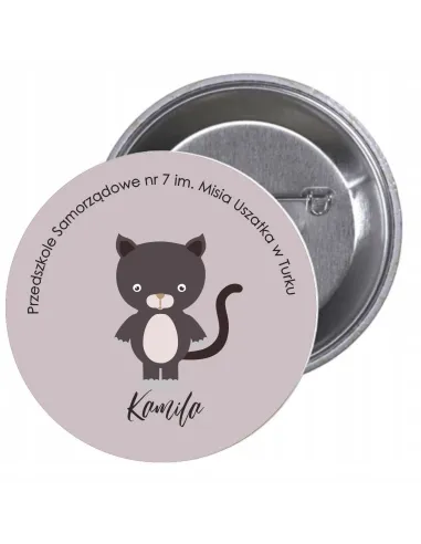 Przypinki Buttony Przedszkole Imię Nietoperz Znaczki