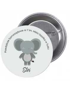 Przypinki Buttony Przedszkole Imię Słoń Znaczki Badziki