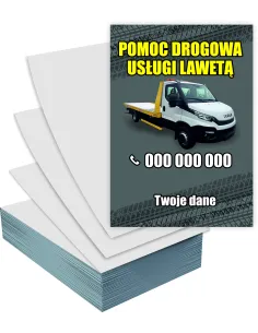 Ulotki A6 1000 szt Reklamowy Reklamowe Firmowe Pomoc