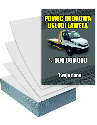 Ulotki A6 1000 szt Reklamowy Reklamowe Firmowe Pomoc