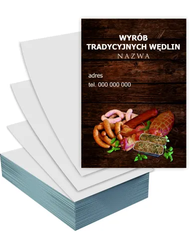 Ulotki A6 100 szt 100 szt Reklamowe Firmowe Wyrób Wędlin