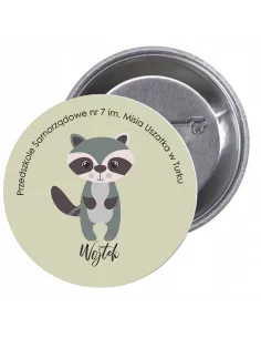 Przypinki Buttony Przedszkole Imię Surykatka Znaczki