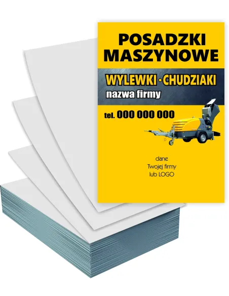 Ulotki A5 100szt Reklamowe Firmowe Posadzki Maszynowe +