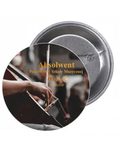 Przypinki Buttony Absolwent Szkoła Muzyczna Kontrabas