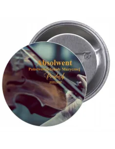 Przypinki Buttony Absolwent Szkoła Muzyczna Skrzypce