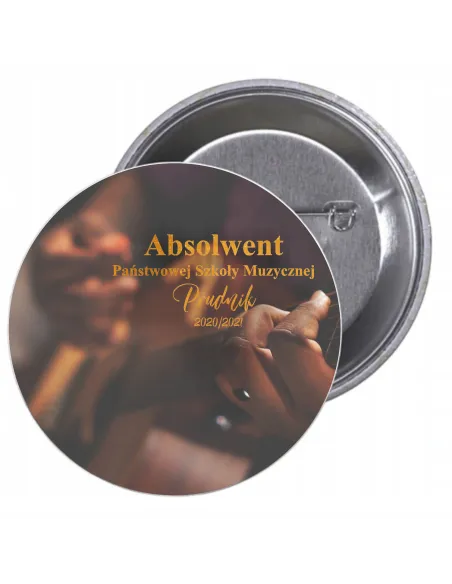 Przypinki Buttony Absolwent Szkoła Muzyczna Gitara