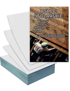 Ulotki A5 100 sztuk Reklamowe Firmowe Usługi Stolarskie