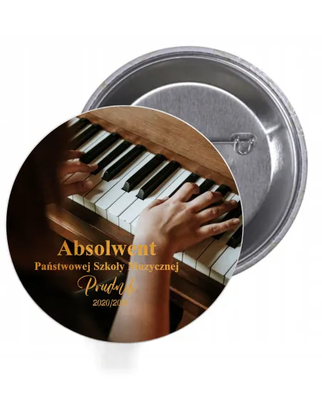 Przypinki Buttony Absolwent Szkoła Muzyczna Fortepian
