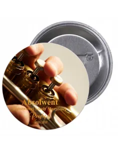 Przypinki Buttony Absolwent Szkoła Muzyczna Trąbka Znaczki