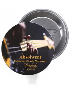 Przypinki Buttony Absolwent Szkoła Muzyczna Personalizowany