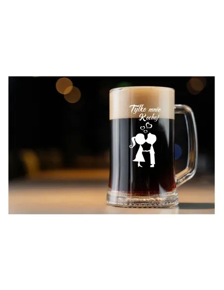 Kufel do Piwa Prezent Zakochanych Grawerem z Grawerem