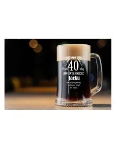 Kufel do Piwa Prezent 40 Urodziny – 40 Urodziny Grawerem