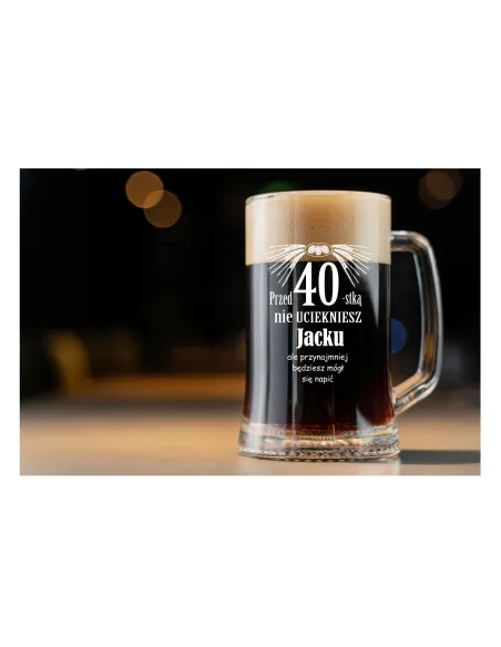 Kufel do Piwa Prezent 40 Urodziny – 40 Urodziny Grawerem