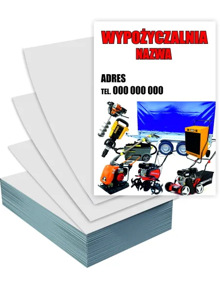 Ulotki A4 5000 sztuk Reklamowe Firmowe Wypożyczalnia +