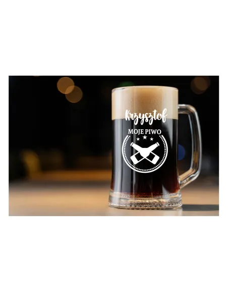 Kufel do Piwa z Grawerem Prezent Męża Chłopaka Urodziny
