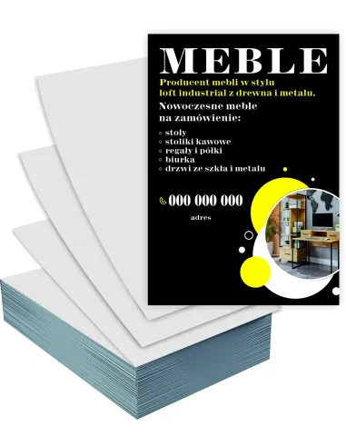 Ulotki A4 5000 sztuk 5000 sztuk Reklamowe Firmowe Meble
