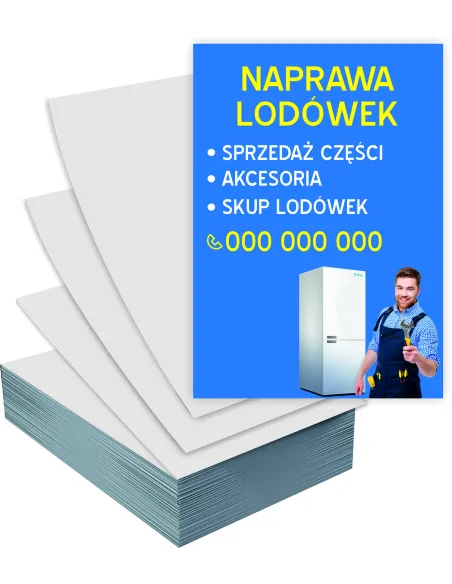 Ulotki A4 1000 sztuk Reklamowe Firmowe Naprawa Lodówek +