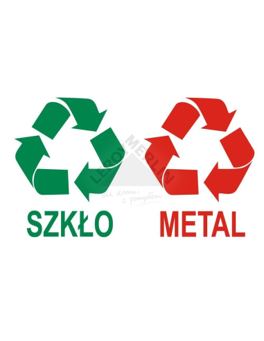 Naklejki na Kosze Segregacji Śmieci Szkło Metal Papier