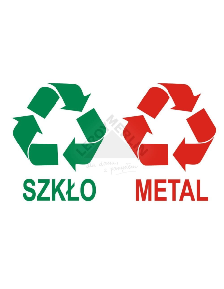 Naklejki na Kosze Segregacji Śmieci Szkło Metal Papier