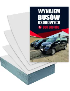 Ulotki A4 1000 sztuk Reklamowe Firmowe Wynajem Busów +