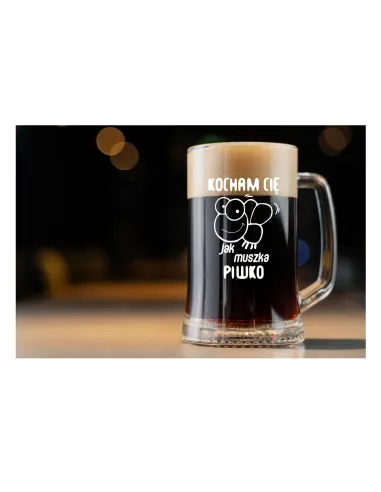 Kufel do Piwa z Grawerem Prezent na Walentynki z Napisem