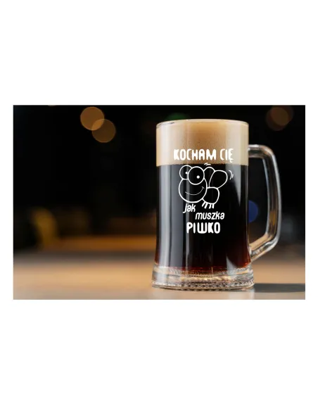 Kufel do Piwa z Grawerem Prezent na Walentynki z Napisem