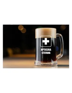 Kufel do Piwa Grawerem Śmieszny Prezent Apteczka Piwosza