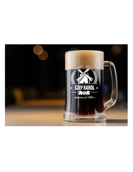 Kufel do Piwa Grawerem Prezent Szefa Kierownika Prezesa