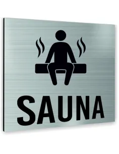 Tabliczka Srebrna Sauna Tekst Dowolny Tekst Napis Tablica