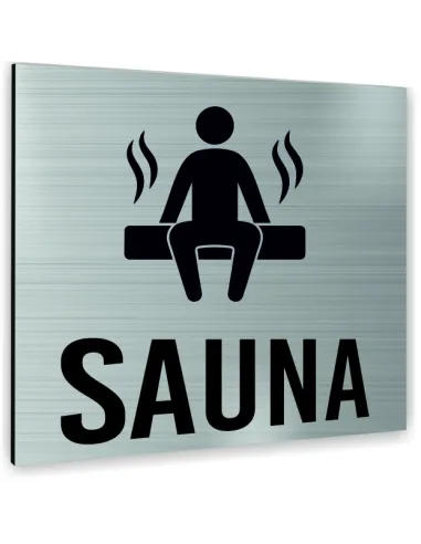 Tabliczka Srebrna Sauna Tekst Dowolny Tekst Napis Tablica