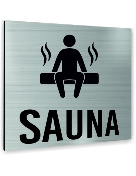 Tabliczka Srebrna Sauna Tekst Dowolny Tekst Napis Tablica