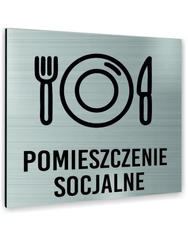 Tabliczka Srebrna Pomieszczenie Socjalne Tekst Dowolny