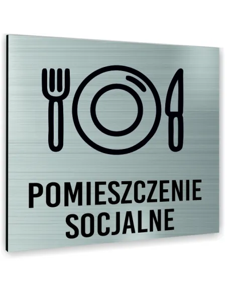 Tabliczka Srebrna Pomieszczenie Socjalne Tekst Dowolny