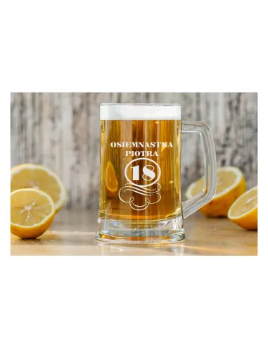 Kufel do Piwa Grawerem Prezent Tkę Osiemnastkę Urodziny